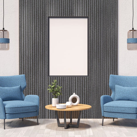 Channel 3D Fluted Wall Panels Grey 2.6m x 0.16m