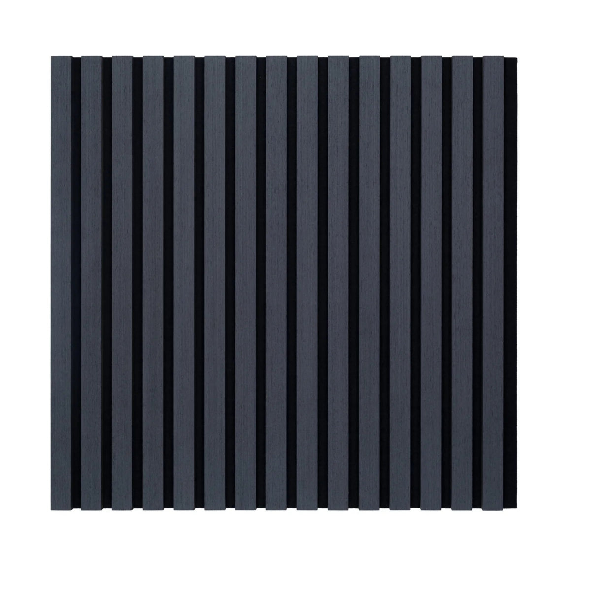Acoustic Slat Wall Square Panels 600mm x 600mm - Black