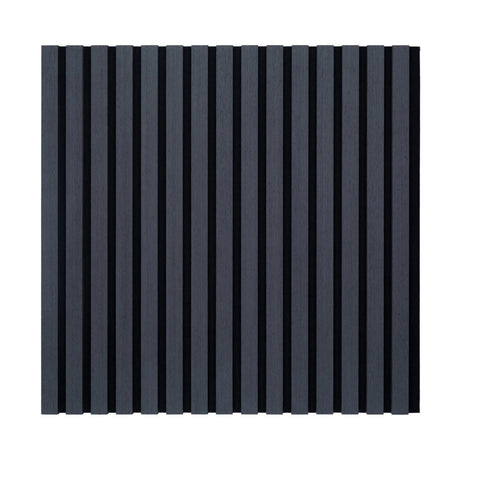 Acoustic Slat Wall Square Panels 600mm x 600mm - Black