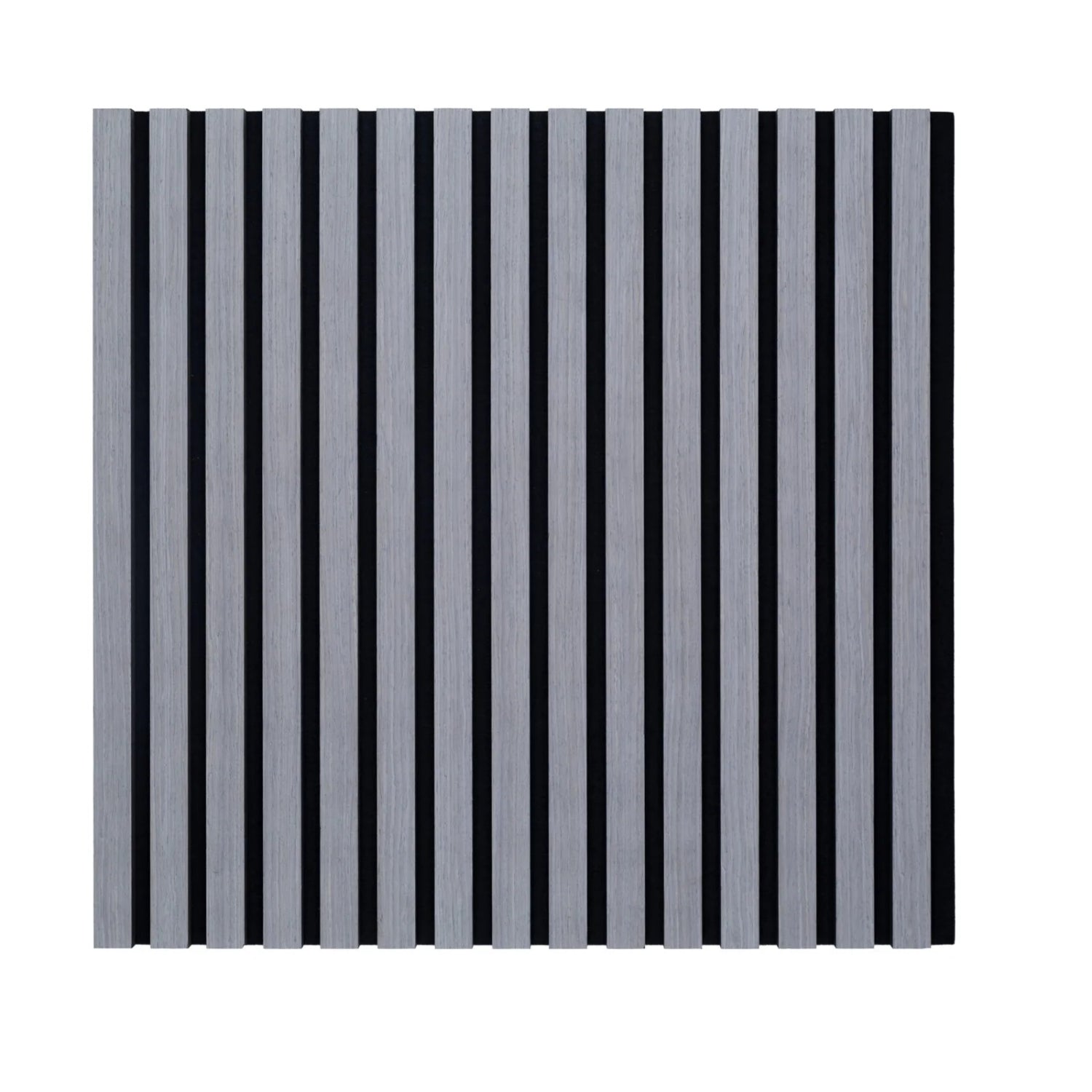 Acoustic Slat Wall Square Panels 600mm x 600mm - Grey