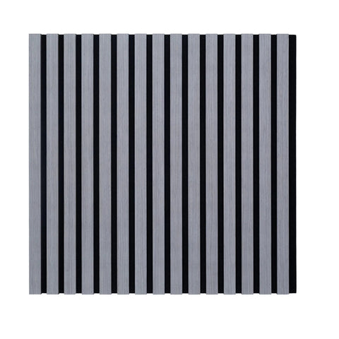Acoustic Slat Wall Square Panels 600mm x 600mm - Grey