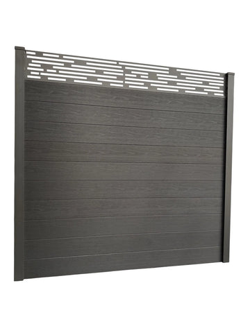 Composite Fence Panels 6ft x 6ft with 2.75m Aluminium Posts - High Quality