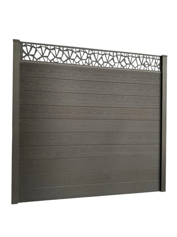 Composite Fence Panels 6ft x 6ft with 2.75m Aluminium Posts - High Quality