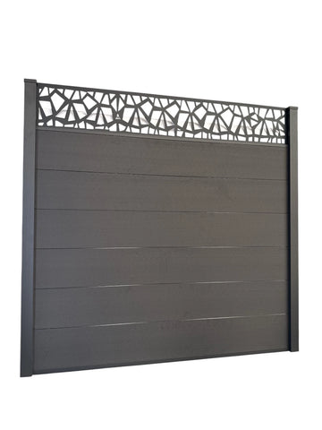 Composite Fence Panels 6ft x 6ft with 2.75m Aluminium Posts - High Quality