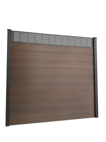 Composite Fence Panels 6ft x 6ft with 2.75m Aluminium Posts - High Quality