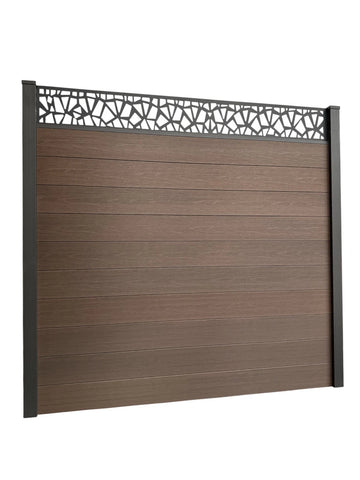 Composite Fence Panels 6ft x 6ft with 2.75m Aluminium Posts - High Quality
