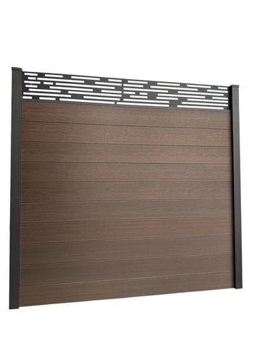 Composite Fence Panels 6ft x 6ft with 2.75m Aluminium Posts - High Quality