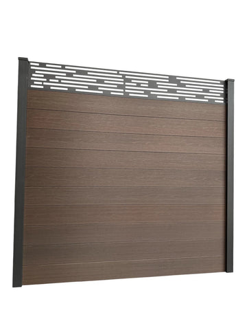 Composite Fence Panels 6ft x 6ft with 2.75m Aluminium Posts - High Quality