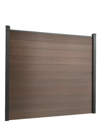 Composite Fence Panels 6ft x 6ft with 2.75m Aluminium Posts - High Quality