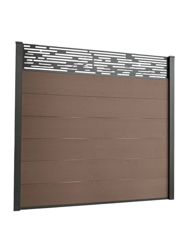 Composite Fence Panels 6ft x 6ft with 2.75m Aluminium Posts - High Quality