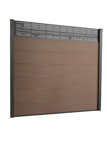 Composite Fence Panels 6ft x 6ft with 2.75m Aluminium Posts - High Quality