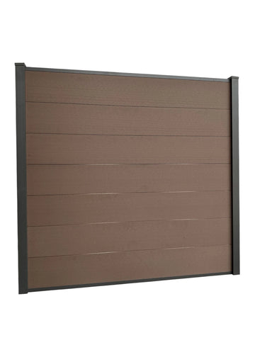 Composite Fence Panels 6ft x 6ft with 2.75m Aluminium Posts - High Quality