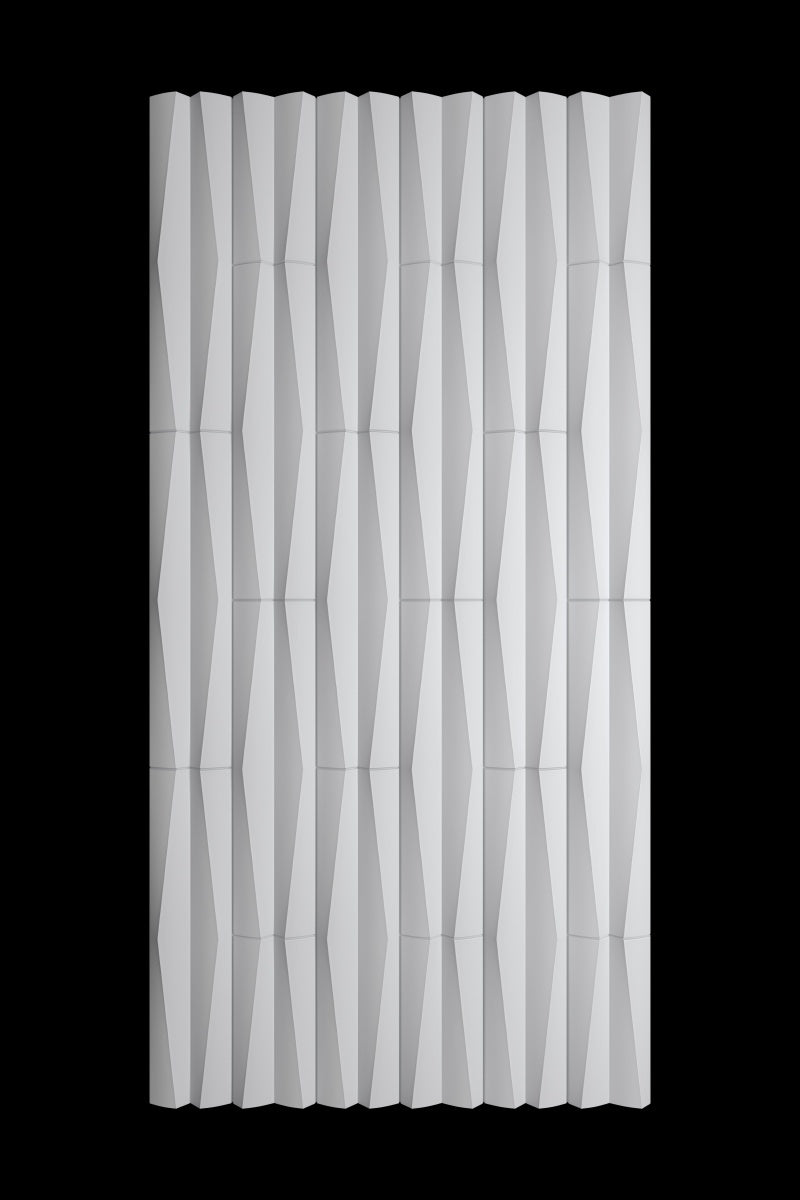 PU Stone Wall Panel Pure White Line Design Pack of 2