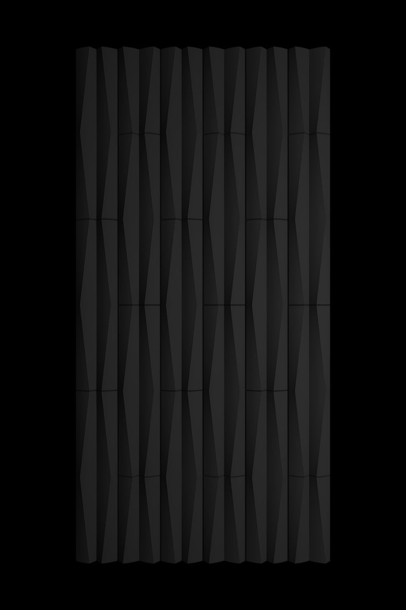 PU Stone Wall Panel Midnight Black Line Design Pack of 2