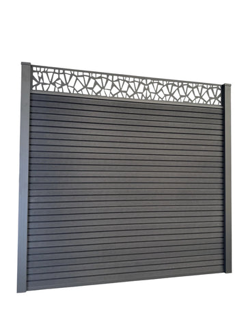 Composite Fence Panels 6ft x 6ft with 2.75m Aluminium Posts - High Quality