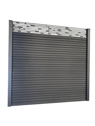Composite Fence Panels 6ft x 6ft with 2.75m Aluminium Posts - High Quality