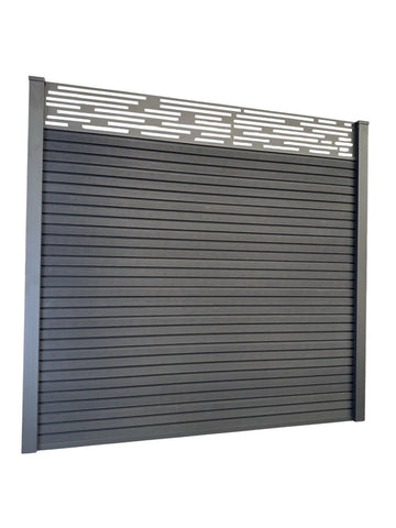 Composite Fence Panels 6ft x 6ft with 2.75m Aluminium Posts - High Quality