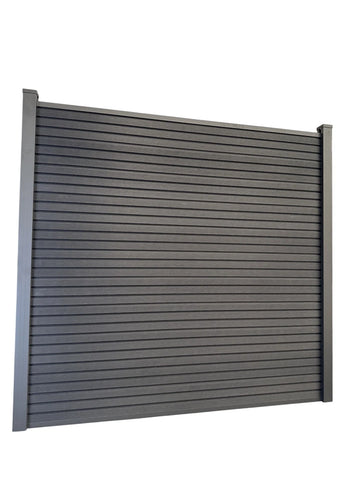 Composite Fence Panels 6ft x 6ft with 2.75m Aluminium Posts - High Quality
