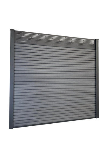 Composite Fence Panels 6ft x 6ft with 2.75m Aluminium Posts - High Quality