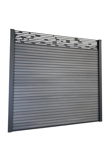 Composite Fence Panels 6ft x 6ft with 2.75m Aluminium Posts - High Quality