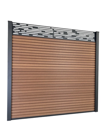 Composite Fence Panels 6ft x 6ft with 2.75m Aluminium Posts - High Quality