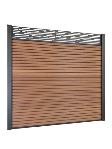 Composite Fence Panels 6ft x 6ft with 2.75m Aluminium Posts - High Quality