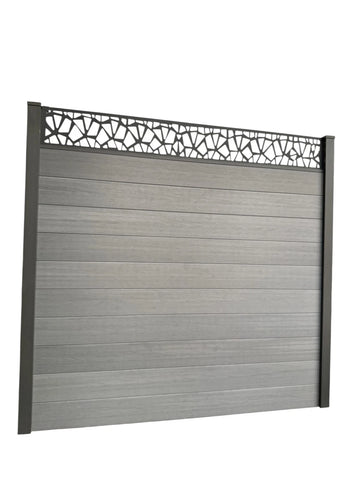 Composite Fence Panels 6ft x 6ft with 2.75m Aluminium Posts - High Quality