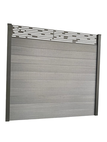 Composite Fence Panels 6ft x 6ft with 2.75m Aluminium Posts - High Quality