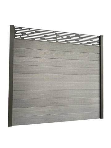 Composite Fence Panels 6ft x 6ft with 2.75m Aluminium Posts - High Quality