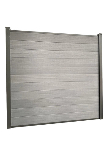 Composite Fence Panels 6ft x 6ft with 2.75m Aluminium Posts - High Quality