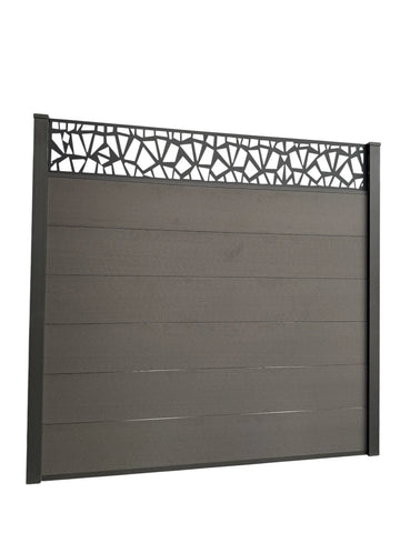 Composite Fence Panels 6ft x 6ft with 2.75m Aluminium Posts - High Quality
