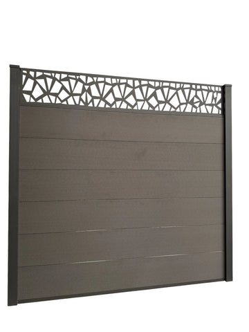 Composite Fence Panels 6ft x 6ft with 2.75m Aluminium Posts - High Quality