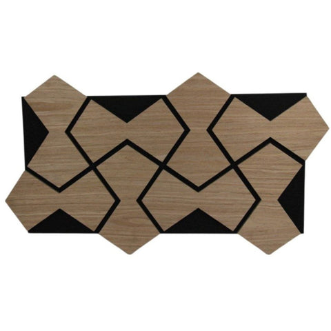 Geometry 3D Acoustic Walnut Wall Panel – Pack of 5 Premium Sound Absorption with Modern Aesthetic 2.57m2