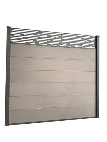 Composite Fence Panels 6ft x 6ft with 2.75m Aluminium Posts - High Quality