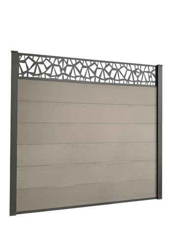 Composite Fence Panels 6ft x 6ft with 2.75m Aluminium Posts - High Quality