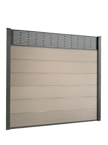 Composite Fence Panels 6ft x 6ft with 2.75m Aluminium Posts - High Quality