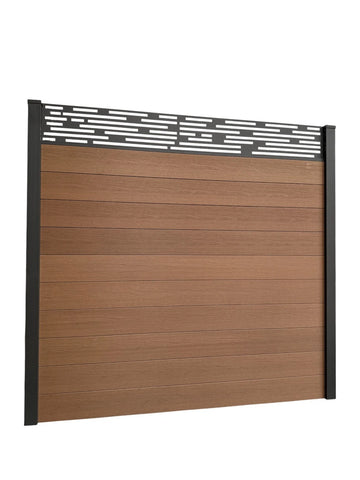 Composite Fence Panels 6ft x 6ft with 2.75m Aluminium Posts - High Quality