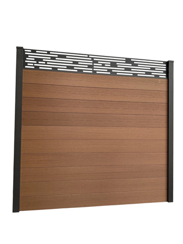Composite Fence Panels 6ft x 6ft with 2.75m Aluminium Posts - High Quality