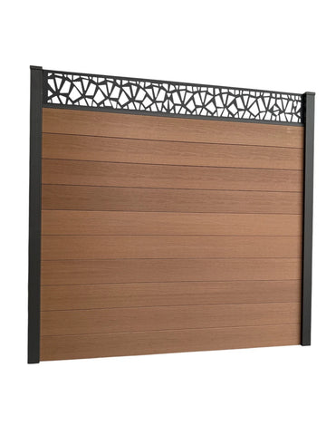 Composite Fence Panels 6ft x 6ft with 2.75m Aluminium Posts - High Quality