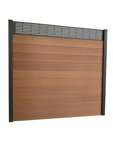 Composite Fence Panels 6ft x 6ft with 2.75m Aluminium Posts - High Quality