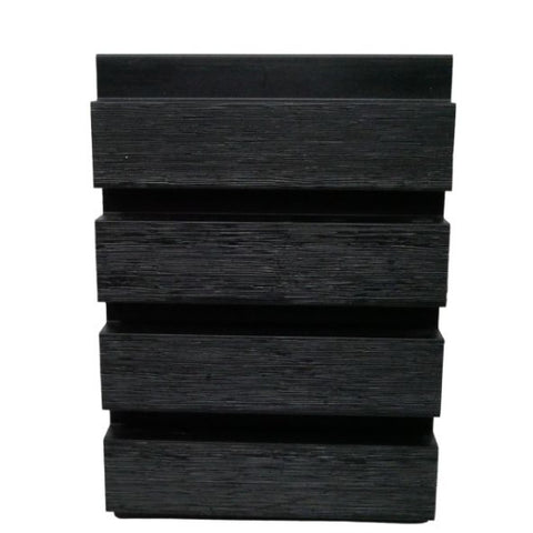 Slatted Composite Cladding Midnight Black 2.5m x 220 mm x 26 mm