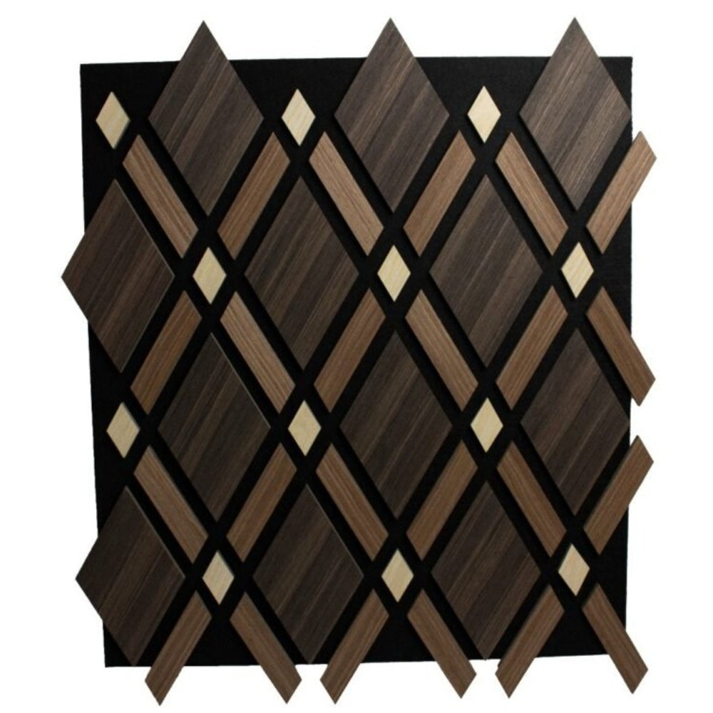 Diamond Acoustic Walnut Wall Panel – Pack of 5 Premium Sound Absorption with Modern Aesthetic 2.18m2
