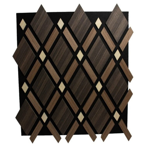 Diamond Acoustic Walnut Wall Panel – Pack of 5 Premium Sound Absorption with Modern Aesthetic 2.18m2