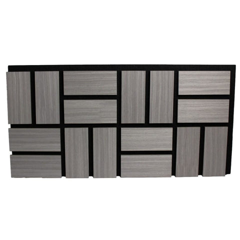 Geometry Square Acoustic Grey Wall Panel – Pack of 5 Premium Sound Absorption with Modern Aesthetic 1.46m2