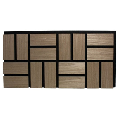 Geometry Square Acoustic Walnut Wall Panel – Pack of 5 Premium Sound Absorption with Modern Aesthetic 1.46m2