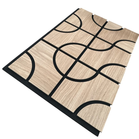 Flow Acoustic Walnut Wall Panel – Pack of 5 Premium Sound Absorption with Modern Aesthetic 1.65m2