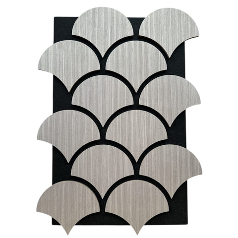 Shell Acoustic Grey Wall Panel – Pack of 5 Premium Sound Absorption with Modern Aesthetic 1.65m2