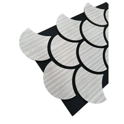 Shell Acoustic Grey Wall Panel – Pack of 5 Premium Sound Absorption with Modern Aesthetic 1.65m2