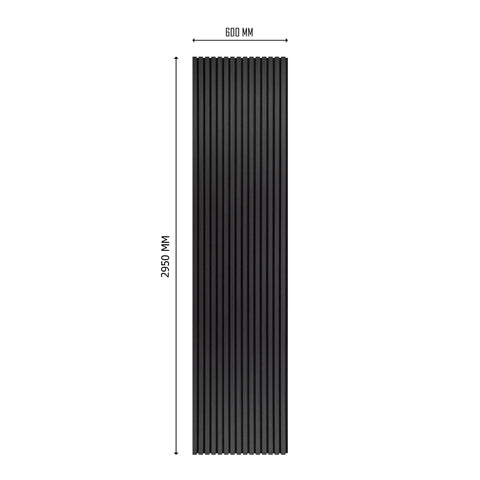 Premium Acoustic Slat Wall 2.95m x 0.6m - Black