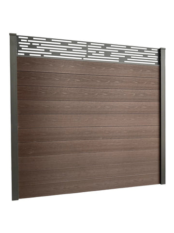 Composite Fence Panels 6ft x 6ft with 2.75m Aluminium Posts - High Quality